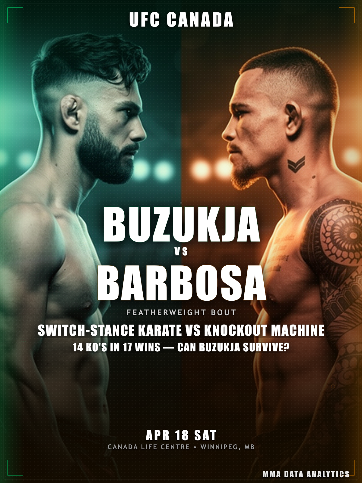 Dennis Buzukja vs Márcio Barbosa - UFC Fight Night: Burns vs. Malott