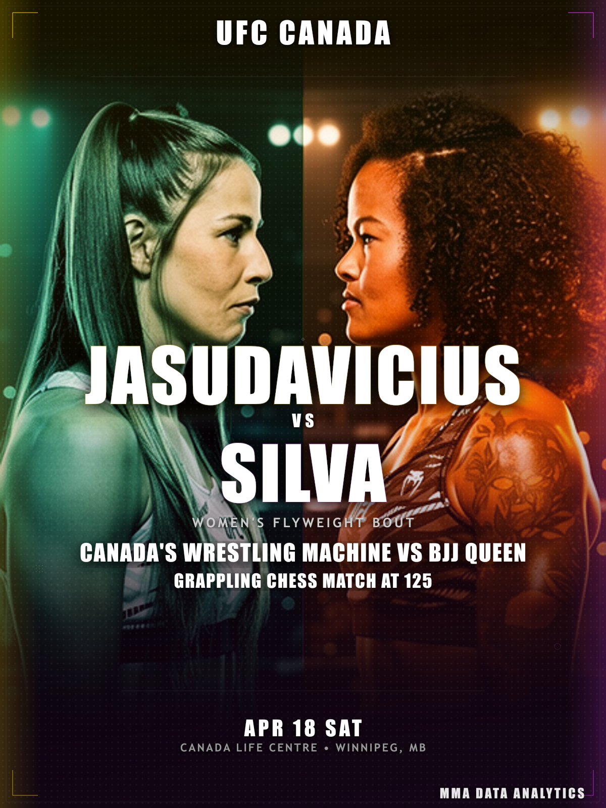 Jasmine Jasudavicius vs Karine Silva - UFC Fight Night: Burns vs. Malott