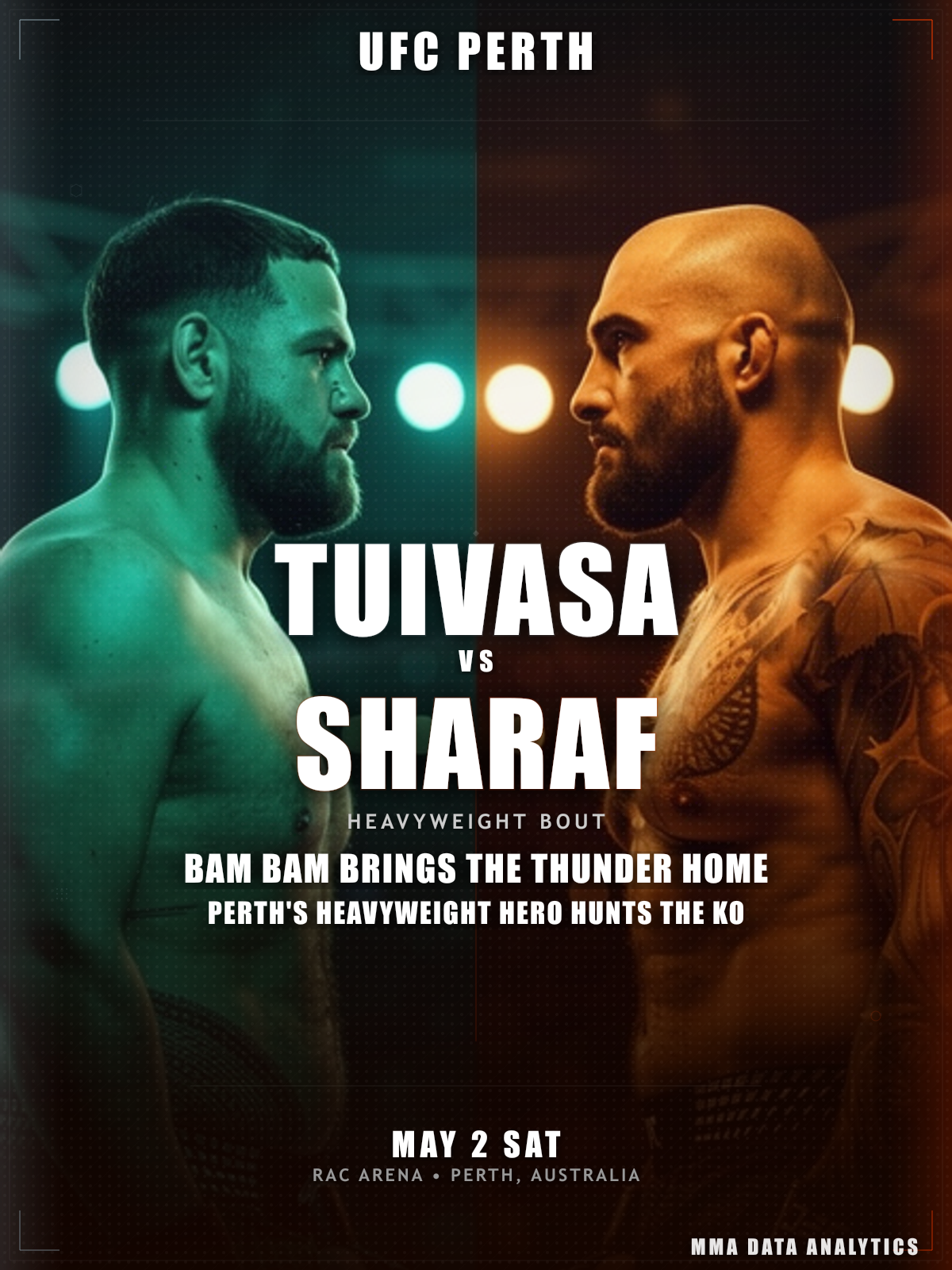 Tai Tuivasa vs Sean Sharaf - UFC Fight Night Perth