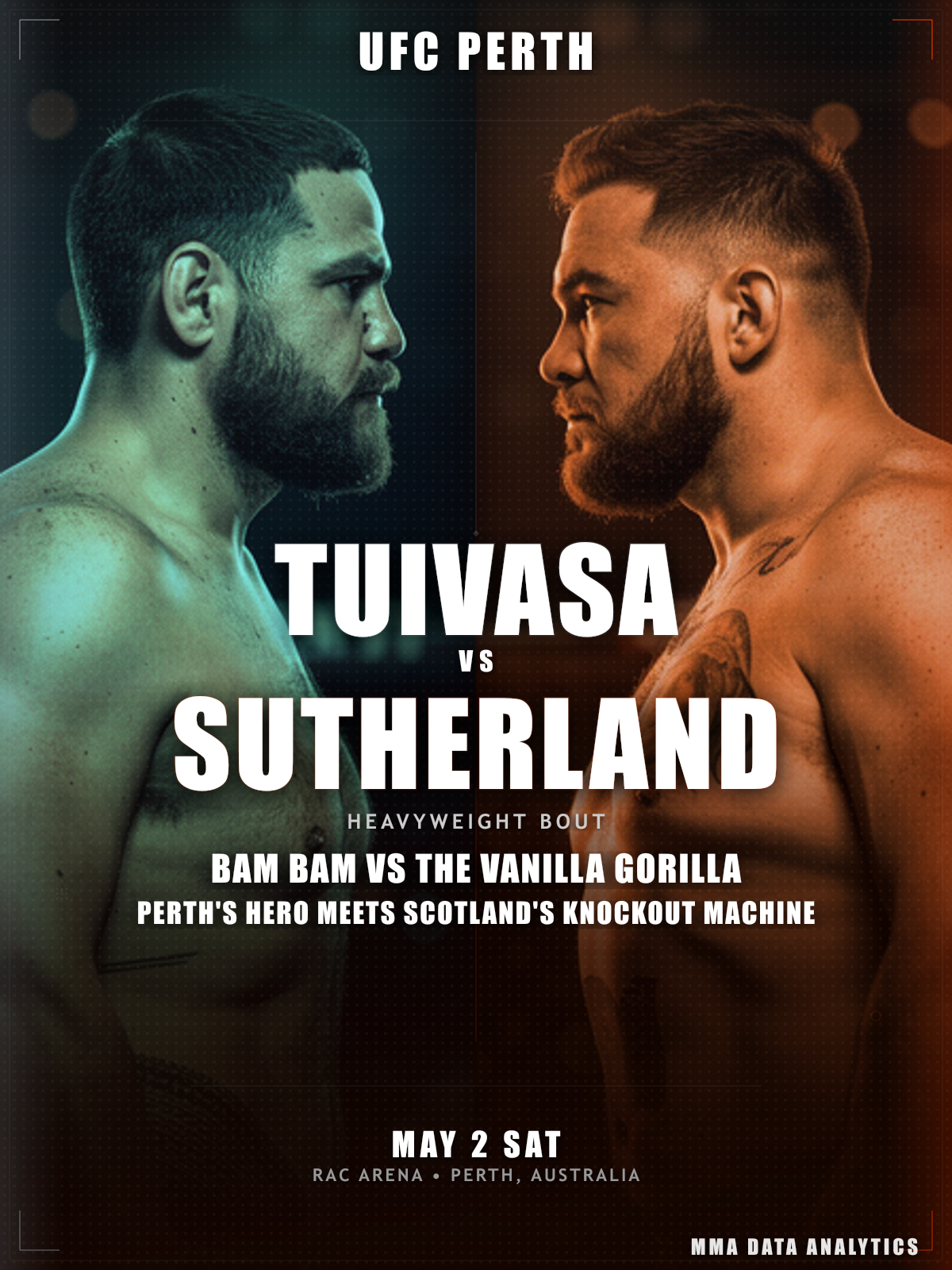 Tai Tuivasa vs Louie Sutherland - UFC Fight Night Perth