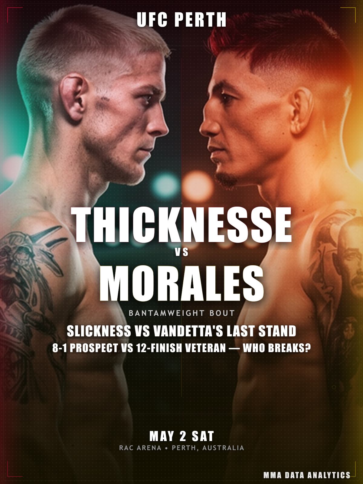 Colby Thicknesse vs Vince Morales - UFC Perth: Della Maddalena vs. Prates