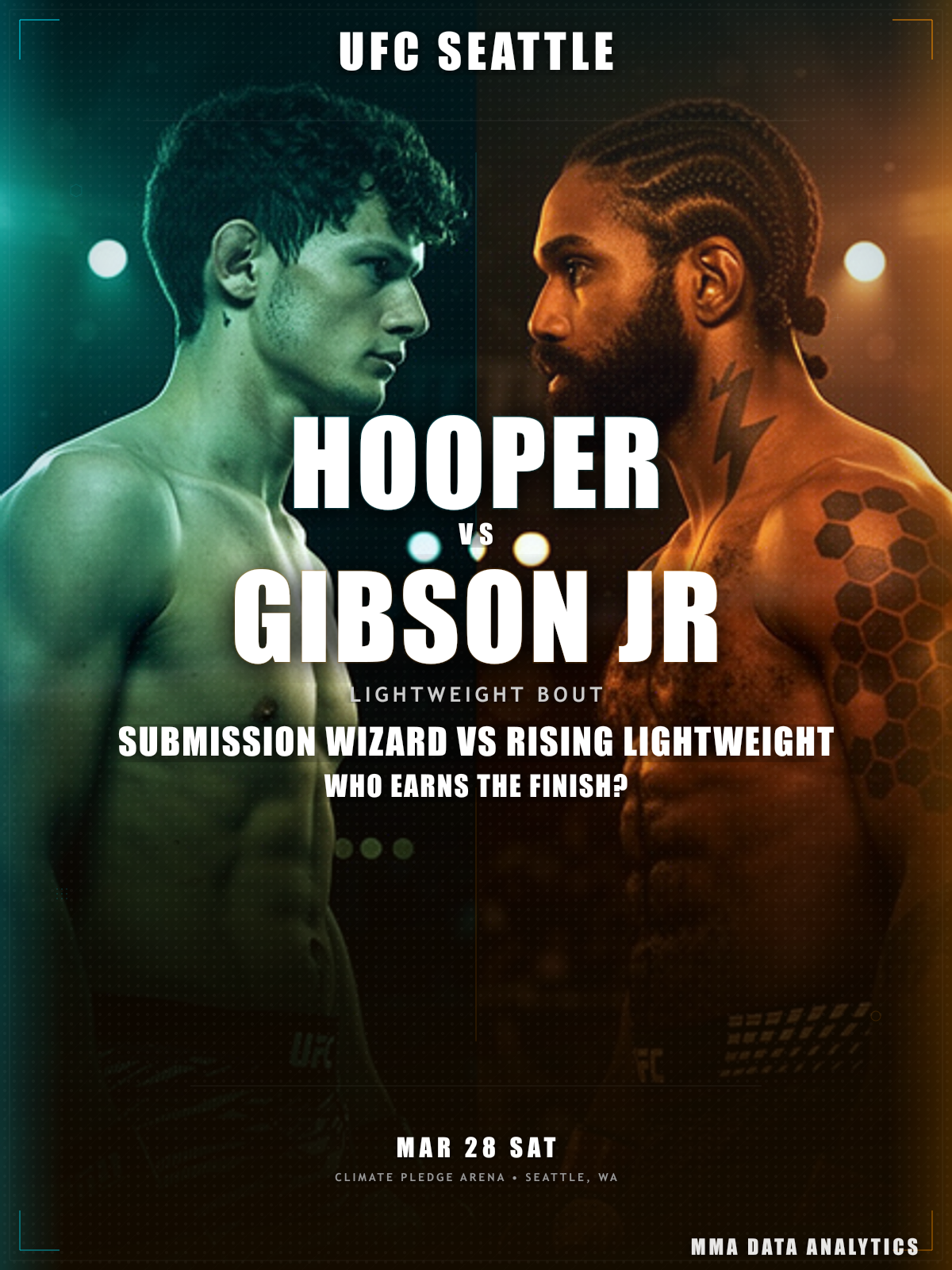Chase Hooper vs Lance Gibson Jr. - UFC Fight Night: Adesanya vs. Pyfer